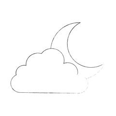 cloud sky with moon