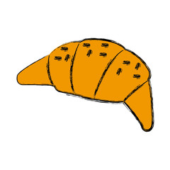 Croissant french bread icon vector illustration graphic design