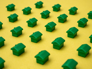 Row of houses, illustration for real estate