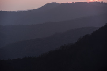 layers of the mountain massif