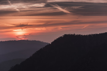 layers of the mountain massif