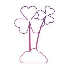 clovers plant isolated icon