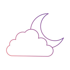 cloud sky with moon