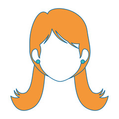 beautiful woman head avatar character