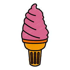 Ice cream cone icon vector illustration graphic design