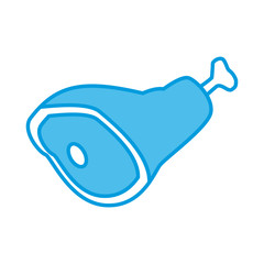 Big pork ham icon vector illustration graphic design