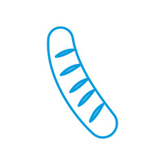 Sausage delicious food icon vector illustration graphic design