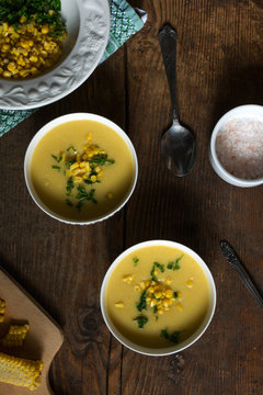 Food: creamy corn soup
