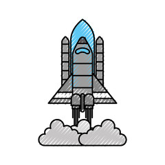 Fototapeta premium spaceship travel science exploration launch rocket