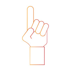Hand with index up icon vector illustration graphic design