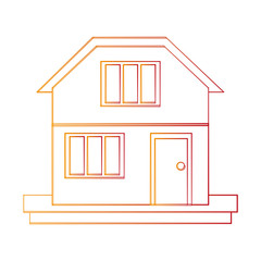 family home or one story house icon image vector illustration design