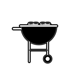 bbq grill icon image vector illustration design
