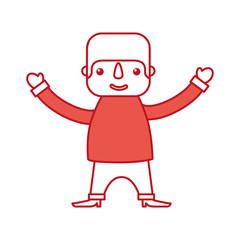 mexican man with mustache cartoon standing character