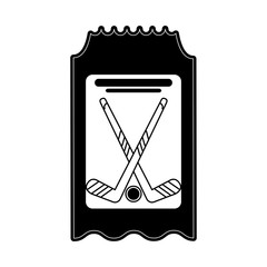 hockey match ticket icon image vector illustration design