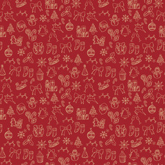 merry xmas seamless pattern background