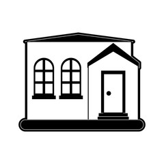 family home or one story house icon image vector illustration design