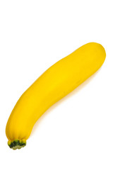 yellow zucchini isolated on white