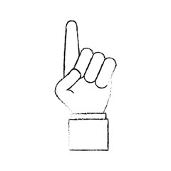 Hand with index up icon vector illustration graphic design