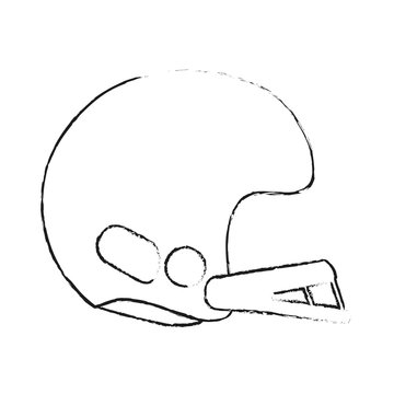 helmet american football related icon image vector illustration design