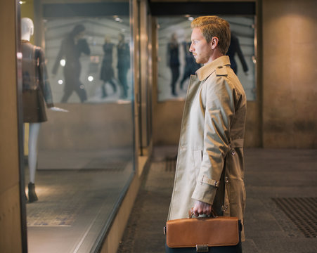 Businessman Window Shopping