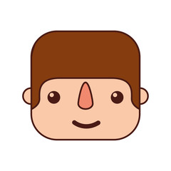 happy mexican man profile cartoon image