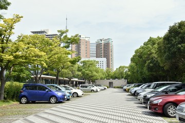 福岡市博物館の駐車場