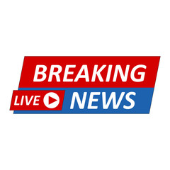 Breaking News Logo, Live Banner.TV news, Mass media design. - 178057619