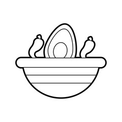 mexican food bowl avocado chili pepper fresh traditional