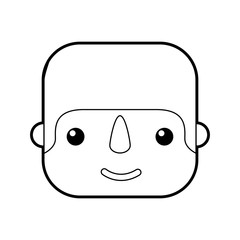 Obraz na płótnie Canvas happy mexican man profile cartoon image