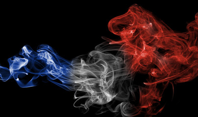 France flag smoke