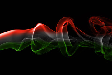 Hungary flag smoke