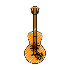 Fototapeta premium mexican guitar instrument musical carnival design