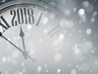 Naklejka na ściany i meble Grey 2018 New Year background.