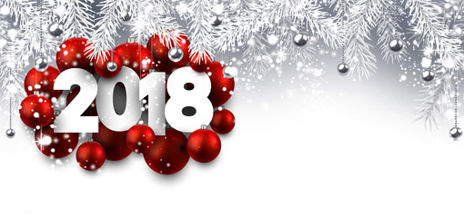 Gray 2018 New Year banner.