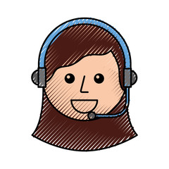 cartoon young teenager happy girl smiling