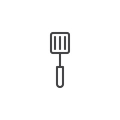 Spatula line icon, outline vector sign, linear style pictogram isolated on white. Symbol, logo illustration. Editable stroke
