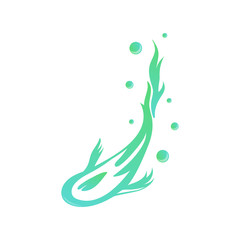 fish icon. Contour for tattoo, logo, emblem and design elemen.
