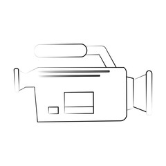 video camera sideview icon image vector illustration design