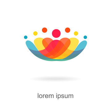 trendy abstract, vibrant and colorful icon, element logo.