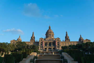 Placa de Ispania (The National Museum) in Barcelona, Spain