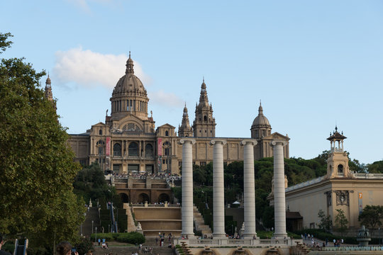 Placa de Ispania (The National Museum) in Barcelona, Spain