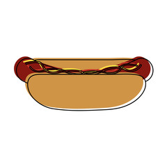 hot dog fast food icon image vector illustration design 