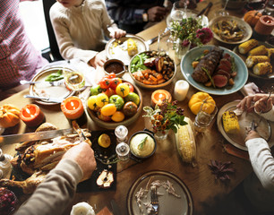 People are celebrating Thanksgiving day