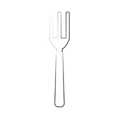 fork cutlery icon image vector illustration design  black sketch line