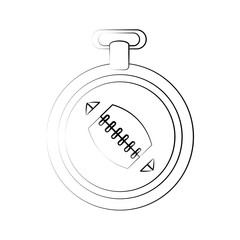 medal with ball american football related icon image vector illustration design  black sketch line