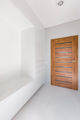 Home with wooden internal door