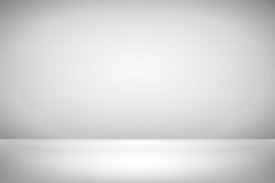 The inner space of the box. Empty white room. Vector design illustration. Mock up for you business project