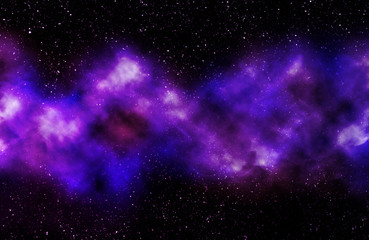 Purple Universe milky way space galaxy with stars and nebula.
