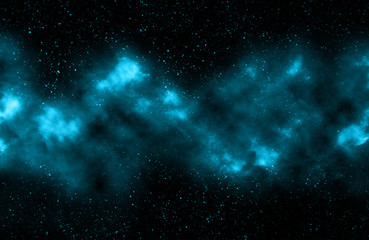 Obraz na płótnie Canvas Blue Universe milky way space galaxy with stars and nebula.