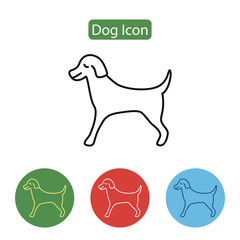 Pet dog line icon.